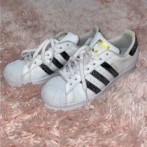 Worn with love. OG adidas- black and gold snake skin print. Woman’s size 8